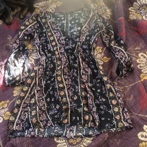 Long sleeved mini dress